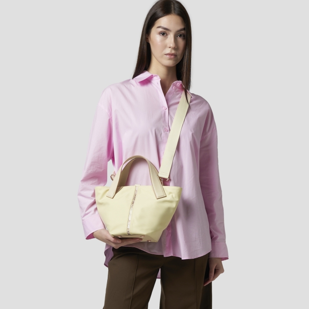 Sneakers Alexander Smith lauren small borsa a mano con tracolla in nylon giallo pastello - 2
