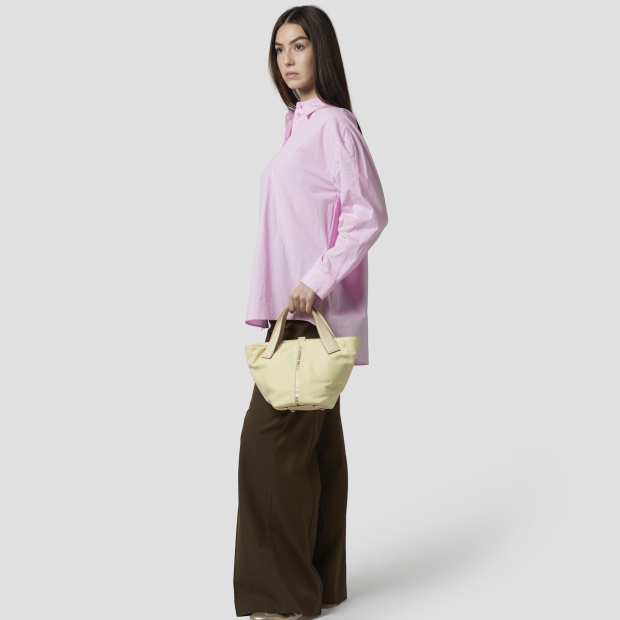Sneakers Alexander Smith lauren small borsa a mano con tracolla in nylon giallo pastello - 7
