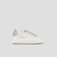 Soho Donna in pelle bianca e tallone argento con glitter