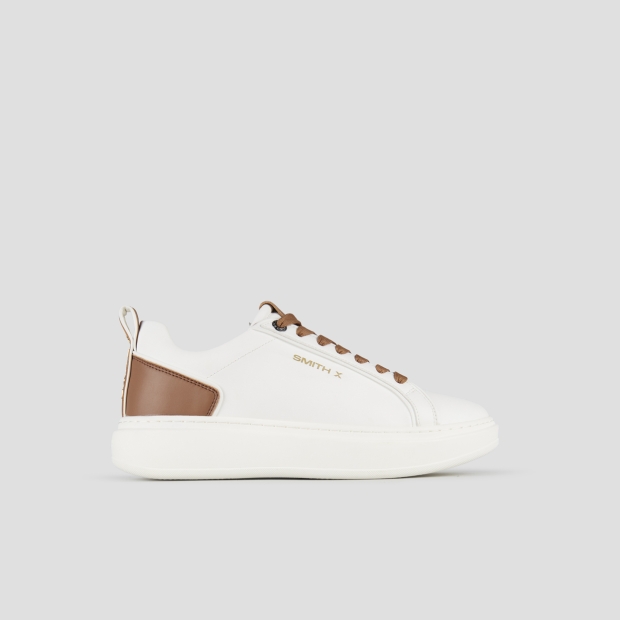 Sneakers Alexander Smith stone uomo in bianco con dettagli marroni - 1