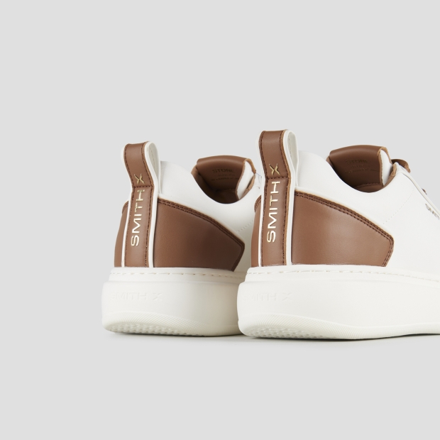 Sneakers Alexander Smith stone uomo in bianco con dettagli marroni - 5