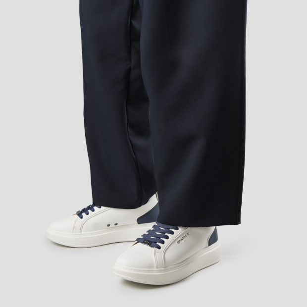 Sneakers Alexander Smith stone uomo in bianco con dettagli blu - 2