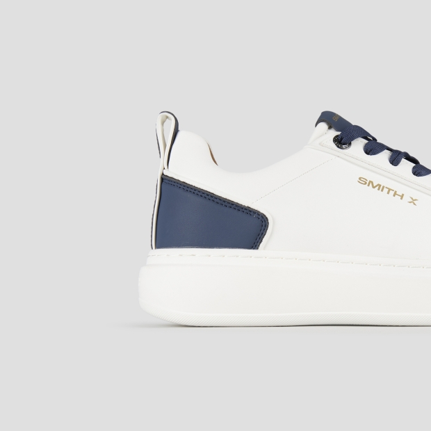 Sneakers Alexander Smith stone uomo in bianco con dettagli blu - 3