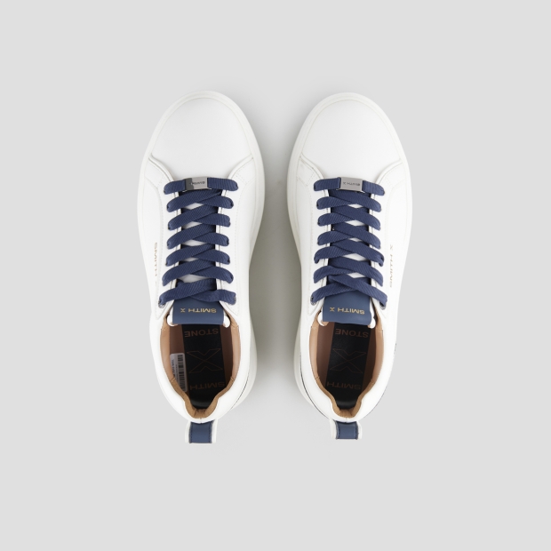 Sneakers Alexander Smith stone uomo in bianco con dettagli blu - 6